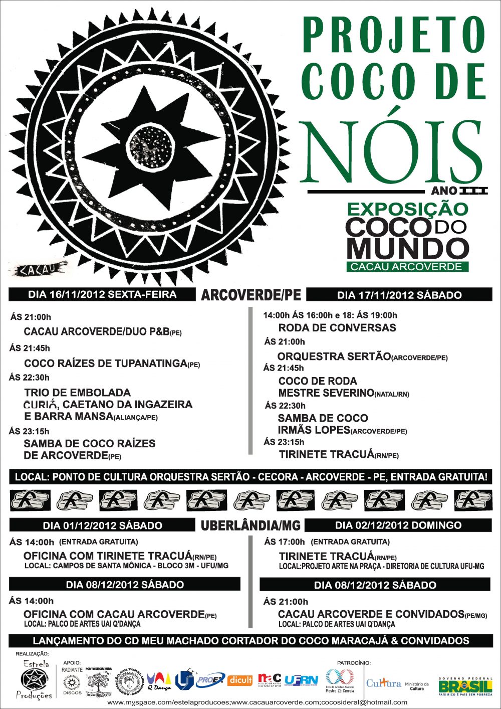 Cartaz do III Festival Coco de Nóis 2012